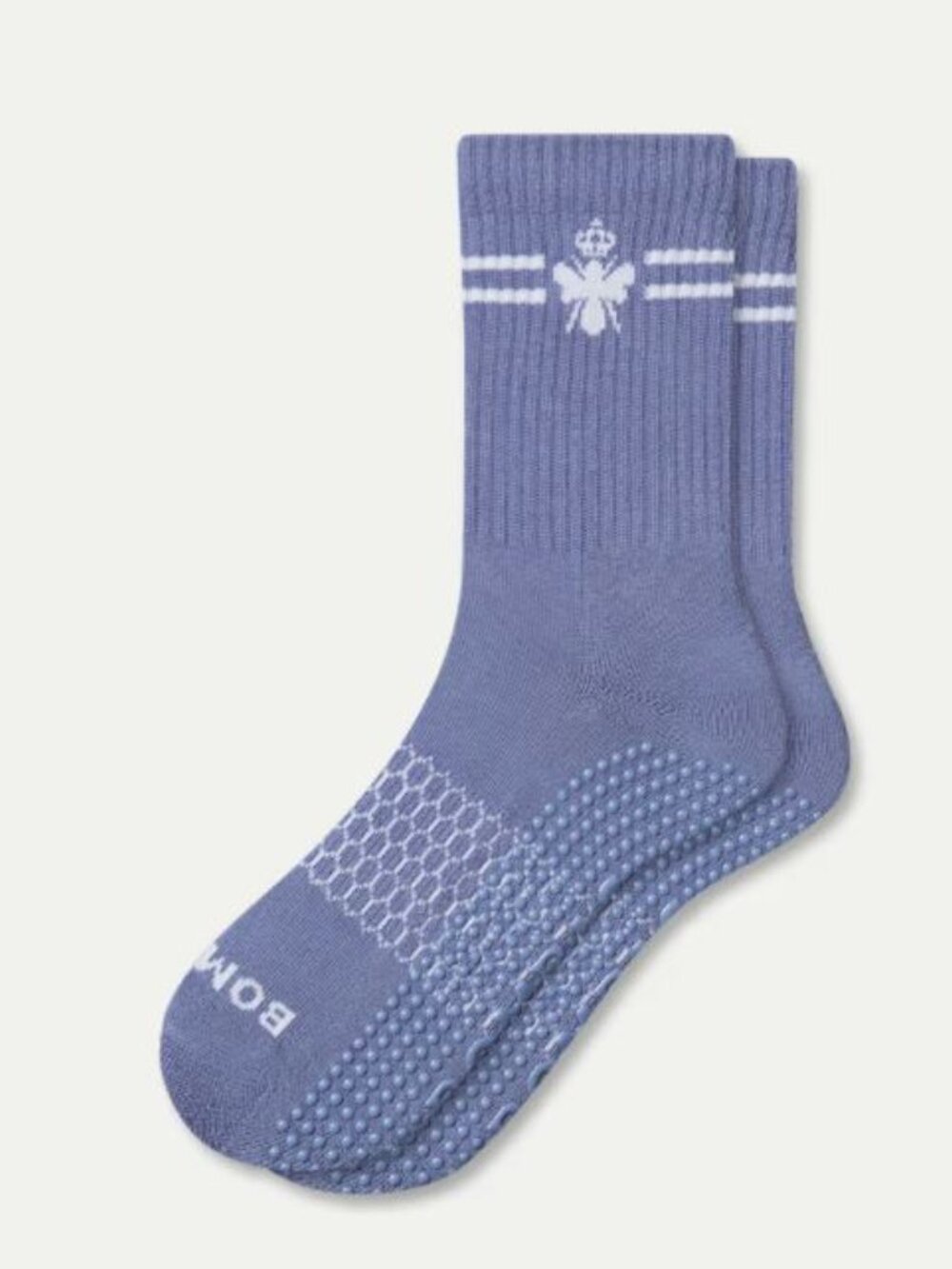 NWT Bombas Gripper Socks in Oyster Blue Size Large